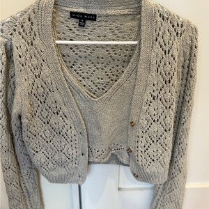 Gray Women's Sweater Set